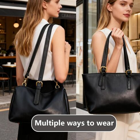 Elandy 2PCS Detachable PU Leather Shoulder Bag Straps Purse Straps Adjustable Handbags Strap Replacemenwith Adjustable Buckle in Kuwait