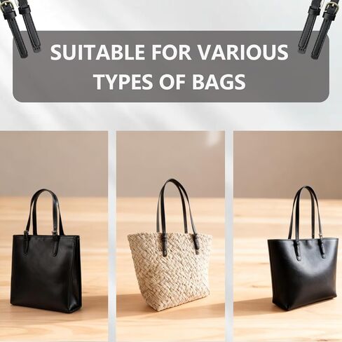 Elandy 2PCS Detachable PU Leather Shoulder Bag Straps Purse Straps Adjustable Handbags Strap Replacemenwith Adjustable Buckle in Kuwait