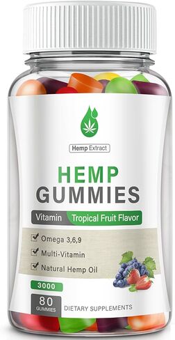 (1 Packs) Hemp Gummies for Sleep, Pain, Anxiety, Peace & Relaxation - High Potency Natural Hеmp Oil Infused Gummies - Natural Fruity Bear Hemp Gummy for Adults Vegan in Kuwait