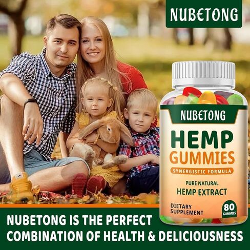 Hemp Gummies for Sleep, Anxiety, Pain High Potency Extra Strength Hemp Oil Extract Organic Edible Gummy Supplement for Adult Gummy in Kuwait