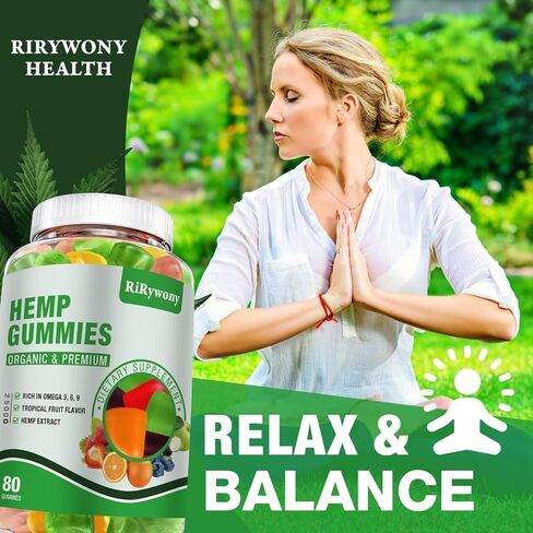 2 Packs Hemp Gummies for Sleep, Pain, Anxiety Relaxation and Peace, High Potency Edible Gummies Extra Strength Organic Hemp Oil Extract Vegan Bear Gummy - 160 Counts Candy in Kuwait