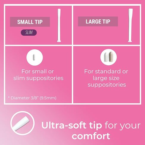 أدوات تطبيق التحميلة للنساء من أرض الطبيعة - 15 عبوة - طرف حريري ناعم مريح - أداة مساعدة للإدخال المهبلي نظيفة ولطيفة - مع تطبيق بلوم سينس (طرف كبير، 10 قطع) in Kuwait