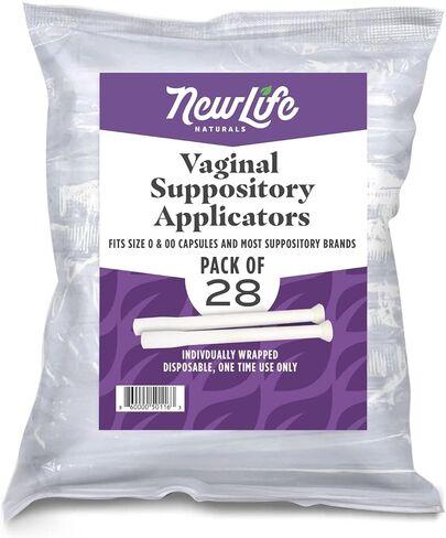 NewLife Naturals Vaginal Suppository Applicators for Boric Acid Suppositories, Size 0 & 00 Capsules, and Pills & Tablets – Individually Wrapped Disposable Applicators – Pack of 28 (Made in USA) in Saudi Arabia