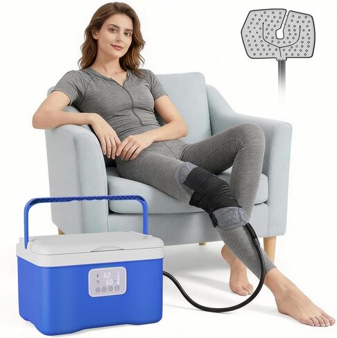 13QT Cold Therapy Machine System, Ice Machine with 4 Flow Speeds & Programmable Timer, Ice Therapy Machine for Knee Replacement, Cryotherapy System for Post-Surgery Recovery, Pain Relief(Blue) in Saudi Arabia