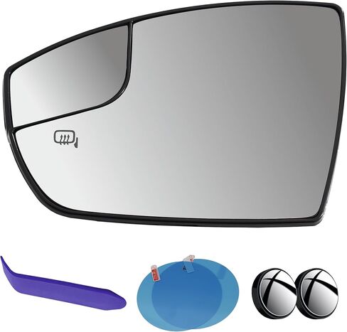 EAP DRIVER Side Mirror Glass متوافق مع Ford C-Max 2013-2018 ، Escape 2013-2016 ، Focus 2012-2018 ، EcoSport 2018-2022 ، مسخن مع SPOT CJ5Z17K707H F1EZ17K707B GN1Z17K7E GN1Z17K707D in Kuwait
