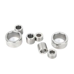 1-5Pcs ID 12mm 304 Stainless Steel Bushing OD 17-19mm Hollow Bushing Extended Cylindrical Steel Toothless Screw Sleeve(12x17x10mm 2pcs) in Kuwait