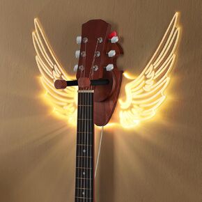 ETELI جيتار جدار جبل مع حامل اختيار الخشب جيتار جدار شماعات مع الاكريليك أدى ضوء جيتار حامل جدار جبل للصوت، الكهربائية، باس والقيثارة in Kuwait