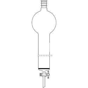 Flash Chromatography Column with Storage Sphere, Sand Plate G2, No Hookup, Enhanced Joint 24/40, 4mm PTFE Aperture,C39(C396040CQ) in Kuwait