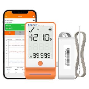 Elitech ISO 17025 Certified Bluetooth Data Logger Ultra Low Temperature Humidity with 100000 Points Data Storage Export, Pharmacy Vaccine DDL, MAX MIN AVR MKT, GSP-6Pro-TLE-ISO in Kuwait