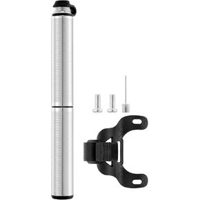 مضخة دراجة صغيرة مع مقياس من JULAI، مضخة إطار يدوية محمولة - منفاخ إطار الدراجة بإبرة كروية - تناسب صمامات بريستا وشرايدر - خفيفة الوزن لدراجات الطرق الجبلية ودراجات BMX - ضغط عالي 160 رطل لكل بوصة مربعة in Kuwait