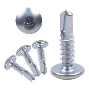 #10 x 3/4" Trailer Exterior Self Tapping Screws - Zinc Coated Truss Head Self Tapping Sheet Metal Screws - Compatible with Enclosed Trailers(200 Pack) in Kuwait