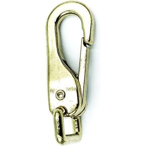 خطاف زنبركي شديد التحمل مطلي بالنيكل 3/4 بوصة 0.75 بوصة 19 مم خطاف مشبك مربع للعين قوي ومتين لخيول الخيول، زمام ثابت، رسن مطلي بالنيكل، عين مربعة ذهبية in Kuwait