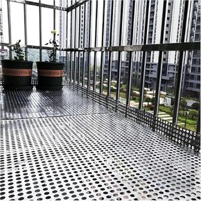 Stainless Steel 304 Perforated Sheet for Balcony Protection - Anti-Theft, Leak-Proof Window Pads, Metal Mesh Panel (45x110 cm) - Durable Safety Solution in Kuwait