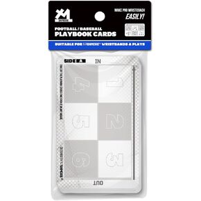 1NMORE 12PCS，24PCS Wristbands Playbook Cards, Youth Quarterback (QB) Wrist Coach Accessories, PVC Material for Football, Baseball, Softball, Waterproof & Reusable in Kuwait