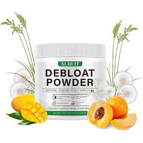 Digestive Support Powder for Occasional Bloating Relief, with Vitamin C, Dandelion Root & Horsetail Extract, Natural Peach Mango Flavor, Non-GMO, 200g (7.05oz) for Women & Men (1) in Saudi Arabia
