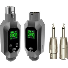 Wireless XLR Transmitter & Receiver - UHF Wireless Microphone System for 8H Battery, 164ft Range, Wireless Mic Adapter for Condenser/Dynamic Mics, PA System, Mixers, Guitar in Kuwait