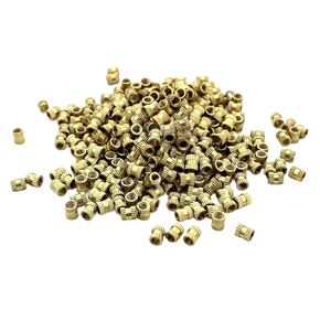 50x M2 M2.5 M3 Nutsert Round Shape Column OD 3.5 4 5mm Solid Brass Pure Copper Metric Molding Knurl Insert Nut(M3x12mm (OD5mm)) in Kuwait