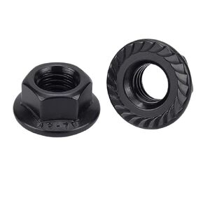 1/20pcs DIN6923 M2.5 M3 M4 M5 M6 M8 M10 M12 M14 M16 Black Plated 304 Stainless Steel Hex Head Serrated Spinlock Flange Nut(5pcs M8) in Saudi Arabia
