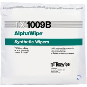 Texwipe TX1009B AlphaWipe ممسحة غرف الأبحاث من البوليستر مقاس 9 × 9 بوصة (عبوة من 150 قطعة) in Kuwait