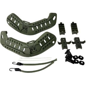 Airsoft Paintball Military Side Rail Set Guide Accessories for ARC MICH Helmet OD in Kuwait