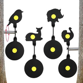 أهداف بندقية BB، أهداف إطلاق معدنية دوارة مع إعادة ضبط تلقائي - الغزلان، الطيور، الديك الرومي، صورة ظلية للخنازير البرية لبنادق الهواء، بنادق BB، المقاليع، التدريب في الفناء الخلفي in Kuwait