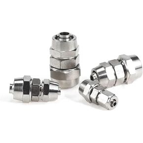 PU Tube Direct Pneumatic Connector PU-4 6 8 10 12 14 16 MM OD Hose Connect Quick Fast 200Pcs(KPU 8-6) in Kuwait