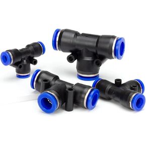 موصلات البولي ايثيلين 4 مللي متر 6 مللي متر 8 مللي متر 10 12 مللي متر تركيب هوائي اتصال سريع قفل 3Way الأنابيب البلاستيكية موصل الخرطوم 1 قطعة (PEG 8-6) in Kuwait