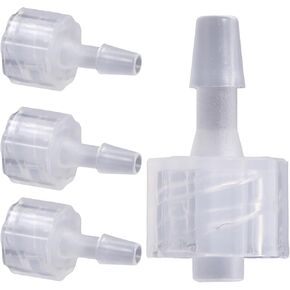 jojofuny 8pcs Luer Lock Hose Barb Adapter Set, 3.2mm Pp Inner Thread Luer Coupler, Plastic Tube Fittings for Industrial and Medical Fluid Connections in Kuwait