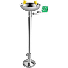 Vertical Eyewasher, Emergency Eyewash Station 304 Stainless Steel Double Nozzle One Second to Open, Easy and Convenient, for Factory, Laboratory in Kuwait