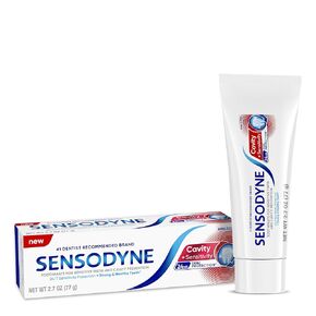 Sensodyne Cavity + Sensitivity Toothpaste, Fluoride Toothpaste for Sensitive Teeth and Cavity Protection, 2.7 oz in Kuwait