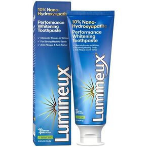 Lumineux 10% Nano Hydroxyapatite Performance Whitening Toothpaste - Fluoride Free & Gentle Whitening - Clinically Supported & NASA-Developed nHA for Strong Enamel & Bright, Smooth Teeth (3.75 oz) in Kuwait