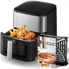 Small Air Fryer 2.1 QT, Mini Airfryer Adjustable Time&Temp Control, Ideal for 1-2 People Quick Healthy Meals Snack in Minutes, Compact Size Space-Saving with Nonstick Basket in Kuwait
