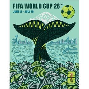 مغناطيس سياتل لكأس العالم لكرة القدم - مغناطيس كأس العالم لكرة القدم مرخص رسميًا - تصميم بطولة نابض بالحياة - ثبات قوي متين - مثالي للثلاجات والخزائن وهواة الجمع in Kuwait