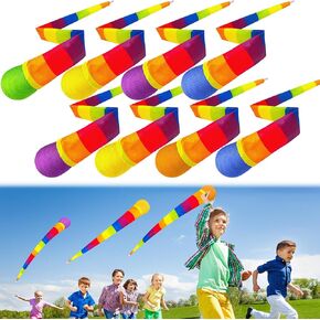 8 عبوات من كرات مذنب قوس قزح مقاس 25.6 بوصة مع ذيول طويلة، وكرات رمي ​​وإمساك ناعمة للتدريب الحسي، وتمارين التنسيق، والرياضات الخارجية in Kuwait