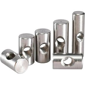 Barrel nut, M4/M5/M6Barrel Bolts Cylindrical Pin Dowel Cross Hole Hammer Embedded Nut(M5x20 (5Pcs)) in Kuwait