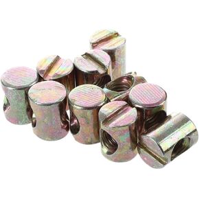 Barrel nut, Barrel Furniture 10pcs M6 Cross Dowel Slotted Nut for Beds Crib Chairs in Kuwait