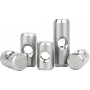 صامولة أسطوانية، 304 مسامير أسطوانية من الفولاذ المقاوم للصدأ، دبوس وتد بفتحة متقاطعة، صامولة مدمجة لإكسسوارات الأثاث الخشبي (M4x16-6(5 قطع)) in Kuwait