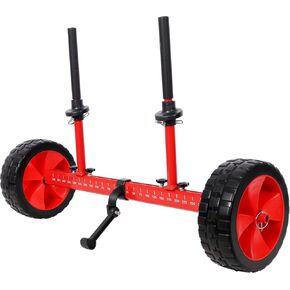 Sit-On-Top Kayak Cart, Adjustable Aluminum Kayak Dolly with 10-Inch PU Wheels, Foldable & Detachable Trolley for Fishing Kayaks, Canoes, and Sit-On-Top Kayaks with Scupper Holes in Saudi Arabia