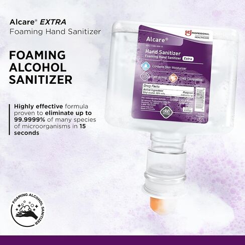 SC Johnson Professional Alcare Extra Foaming Hand Sanitizer 2-Pack 1L Touch-Free Cartridge Refill Pack in Kuwait