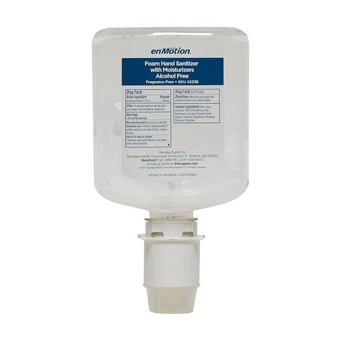 عبوات موزع معقم اليدين الرغوي المرطب من Georgia-Pacific enMotion Gen2 من GP PRO، خالي من الكحول والعطور، زجاجتان في كل علبة، 42338 in Kuwait
