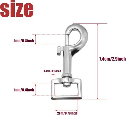 4 Pack Swivel Bolt Snap Hooks Dog Leash Hooks Dog Clips Trigger Snaps for Heavy Duty Pet Leashes & Collar, Flag Clasp, Single Ended Clip, Key Chain Clasp, Pet Buckle, DIY Project in Kuwait