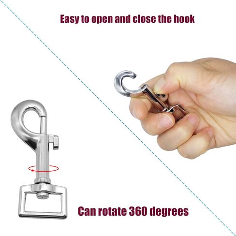 4 Pack Swivel Bolt Snap Hooks Dog Leash Hooks Dog Clips Trigger Snaps for Heavy Duty Pet Leashes & Collar, Flag Clasp, Single Ended Clip, Key Chain Clasp, Pet Buckle, DIY Project in Kuwait