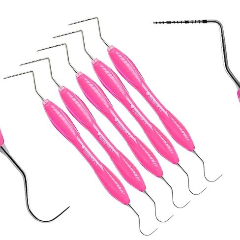 مسبار UNC 23/15 مقبض سيليكون وردي من الفولاذ المقاوم للصدأ لقياس اللثة للأسنان أداة تشخيصية احترافية لعيادات الأسنان واستخدام التدريب in Kuwait