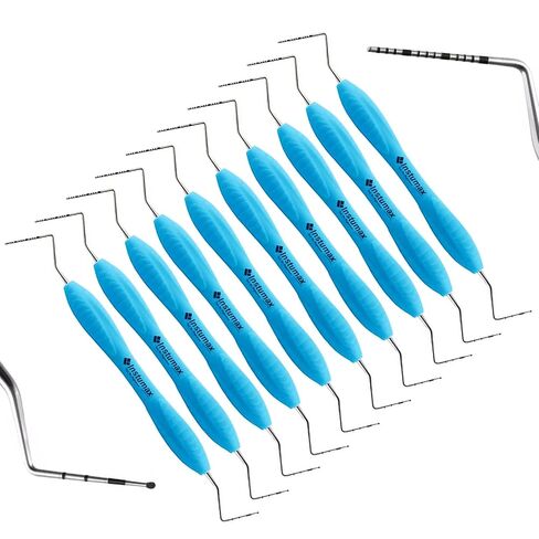 مجموعة مسبار اللثة المكونة من 10 قطع - UNC-15/WHO مجسات مستكشف بيريو ذات النهاية الكروية | مقبض سيليكون قابل للتعقيم | أداة دقيقة لقياس اللثة والعناية باللثة in Kuwait