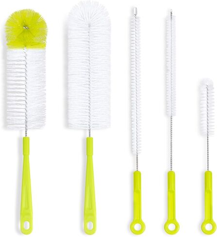 Bottle Cleaning Brush Set - Long Handle Bottle Cleaner for Washing Narrow Neck Beer Bottles, Sports Water Bottles with Straw Brush, Kettle Spout/Lid Cleaner Brushes in Kuwait