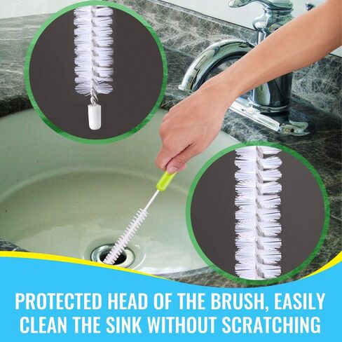 Bottle Cleaning Brush Set - Long Handle Bottle Cleaner for Washing Narrow Neck Beer Bottles, Sports Water Bottles with Straw Brush, Kettle Spout/Lid Cleaner Brushes in Kuwait