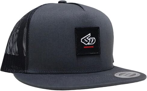 HALMETs 6D Trucker Hat - غطاء منظم مع رقعة شعار 6D ، لوحات خلفية شبك in Kuwait