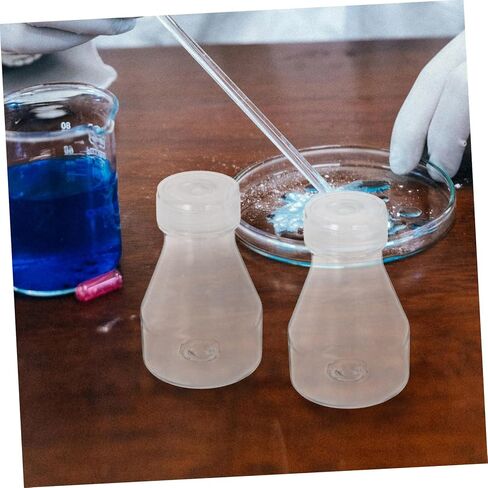 Veemoon 2pcs High-Temperature Resistant Plastic Bottles for Cell Culture and Sample Preservation Ergonomic Design for Laboratory Use Reusable Flasks for Tissue Culture Experiments in Saudi Arabia