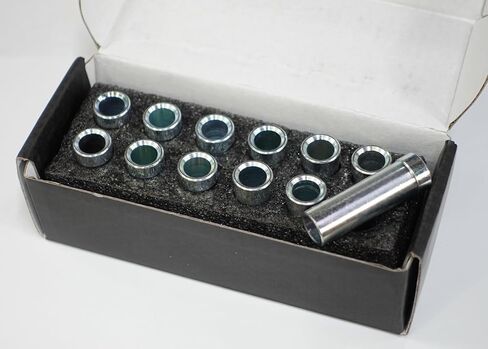 [12 Pack] 3/8" Drill Bushing – Hardened Steel Sleeves for Dowel Jigs, Self-Centering Inserts for Accurate Woodworking Holes – Fits 3/8" Bits in Saudi Arabia