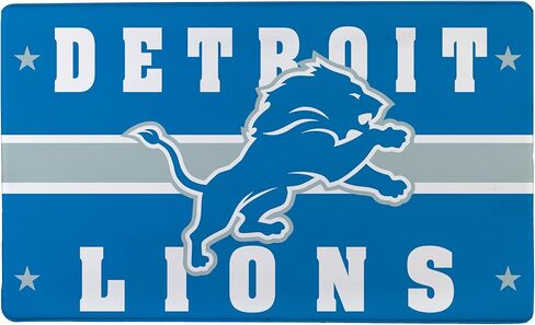 NFL Detroit Lions Indoor Entrance Mat, 30"x18" Anti-Fatigue Kitchen Mats and Rugs, Non Slip Backing, PVC Waterproof Ergonomic Comfort Mat for Entryway, Kitchen, Man Cave, Office, Sink, Laundry in Saudi Arabia